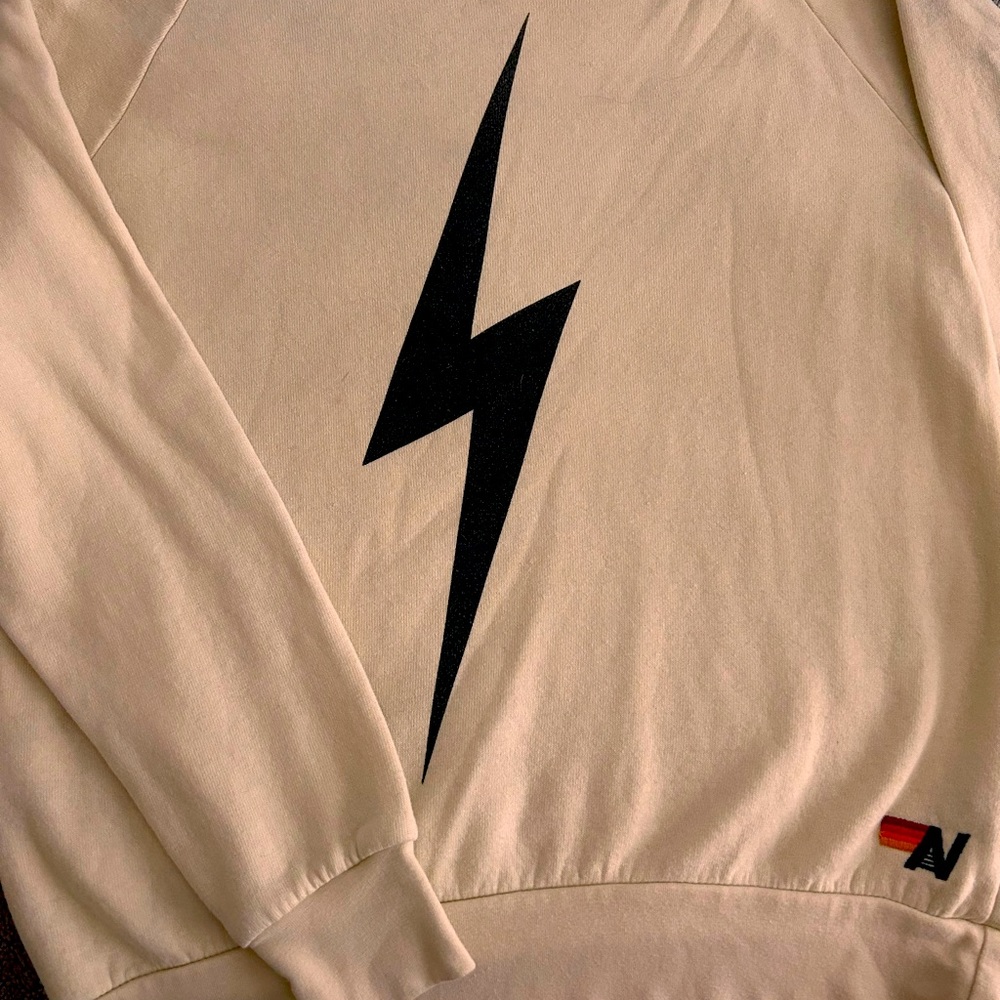 Aviator Nation Antique White Bolt Sweater